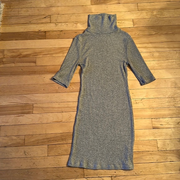Grey, Topshop, turtle neck, ribbed dress, size medium - Picture 1 of 2